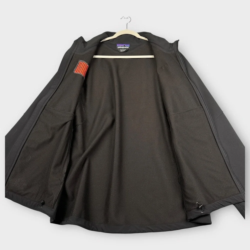 Patagonia Jacket Mens XL Black Softshell‎ Adze Embroidered Full Zip 83525